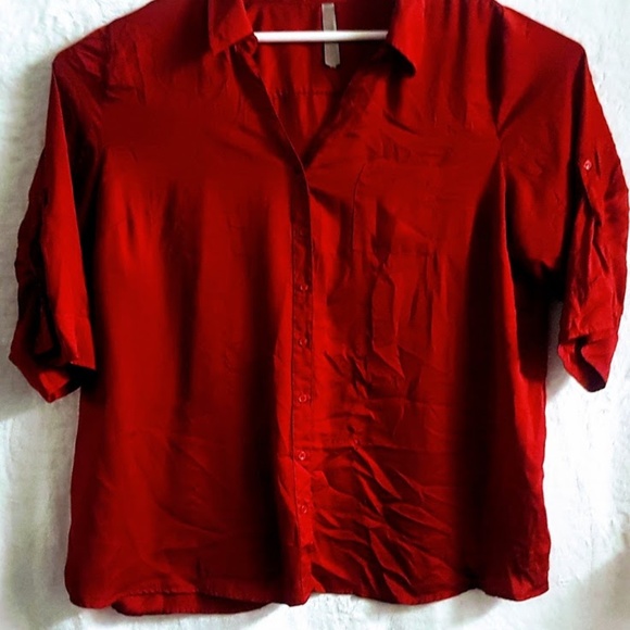 #C47 Penningtons Button Down Red Shirt - Picture 6 of 8